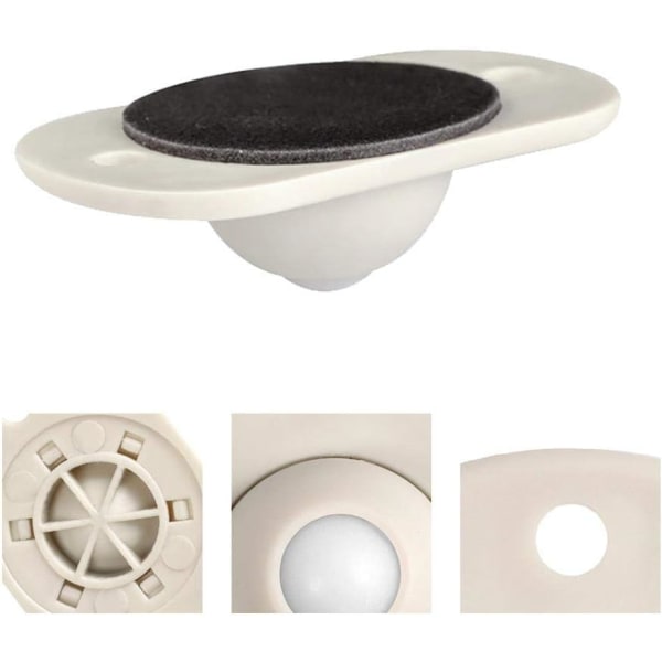 Självhäftande svängbara hjul, Mini söta hjul Solid Plastic Whee
