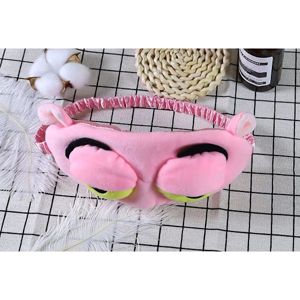 Ögonmask, Fluff Face Sleepy Face Rolig Nyhet Cartoon Groda Ögon C