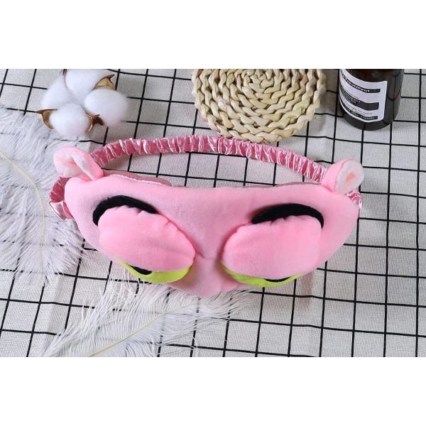 Silmämaski, Fluff Face Sleepy Face Hauska Uutuus Sarjakuva Sammakko Silmä C
