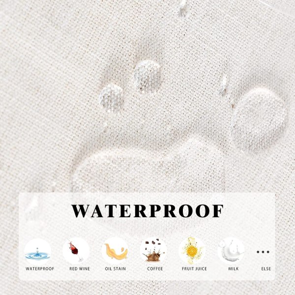 Rektangulær vanntett duk i bomullslin 140x18