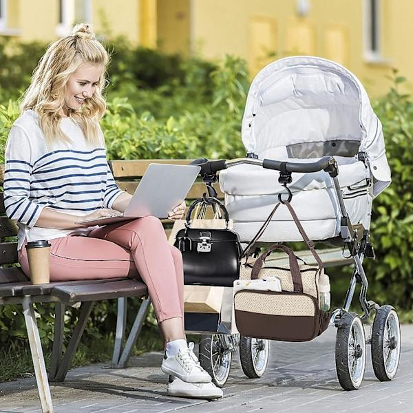 Barnvagnskrokar Blöjväskans Universal Barnvagnsklämma Karabinklämmor