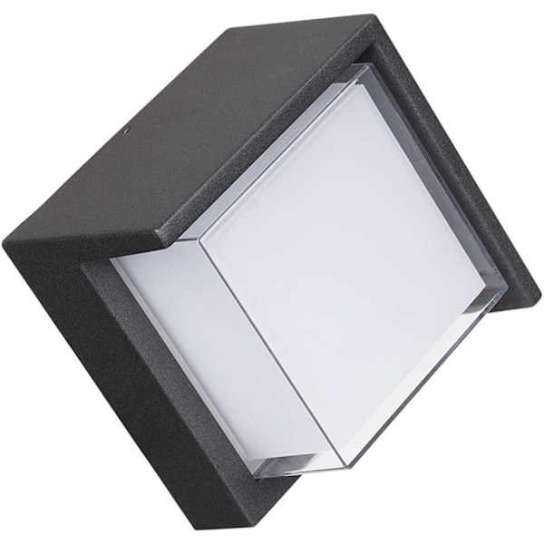 Moderni LED-ulkoseinävalaisin 12W vedenpitävä IP65/alumiini+akryyli