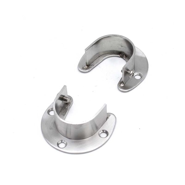 2 stk. rustfrit stålskabe stangbeslag, heavy duty skab stang