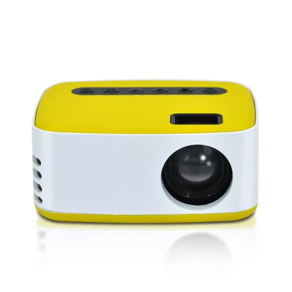 Keltainen kannettava HD LCD -projektori Mini Mobile Phone Sync -näyttö M