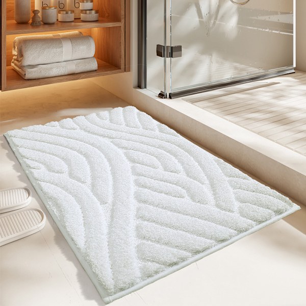 (Vit) Färg G Absorberande Badmatta 40x60cm, halkfri badrumsmatta