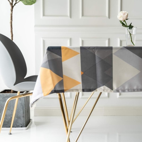 Geometrisk bordsduk Triangel Rektangulär Form Bordsduk Tvätt