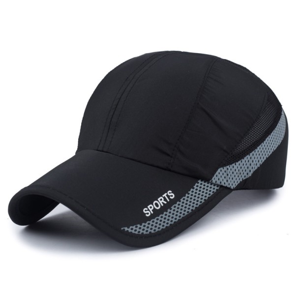 Unisex Sommarlöpningskeps Snabbtorkande Mesh Utomhus Solhatt Ränder