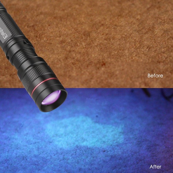 UV-lommelygte LED sort lys 395nm Ultraviolet lommelygtelys 3 lys M