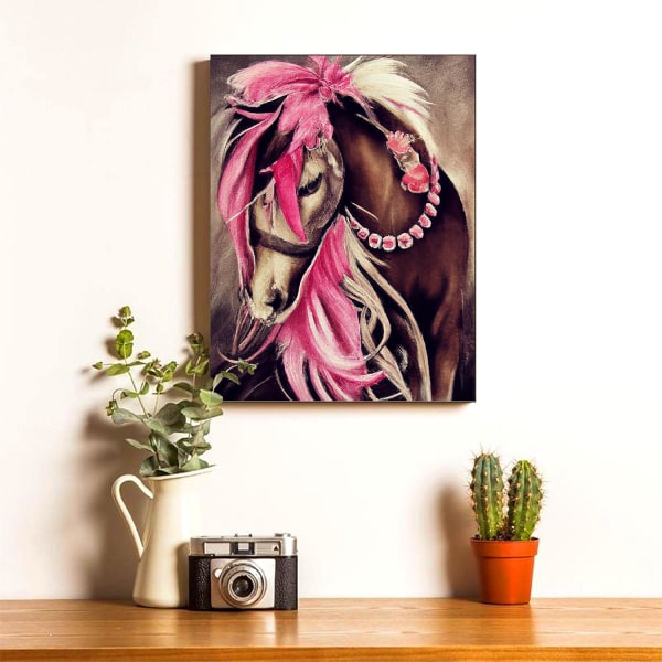 5D Diamond Painting Horse (30x40cm) Drømmefanger, DIY Diamond Pain