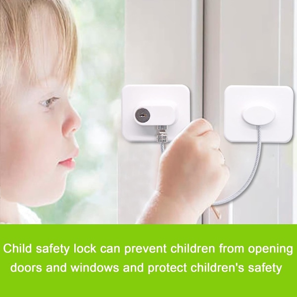 Säkerhetslås för lådor, 2 barnsäkerhetslås Adhesive Child Saf