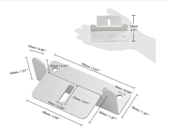 2 stk. solpanel montering Z-formet klemmesystem, campingvogn, båd,