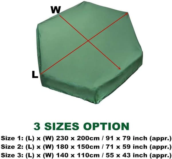 (180x150cm) Sandlådeöverdrag, Sandlådeöverdrag Vattentät Hexagonal Sa