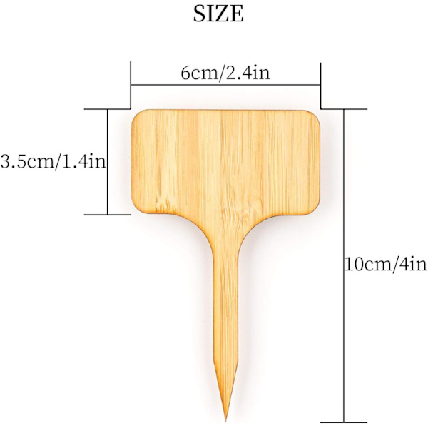 10 x 6 cm, 30 st bambuväxtmärken träetiketter bambuväxtmärken