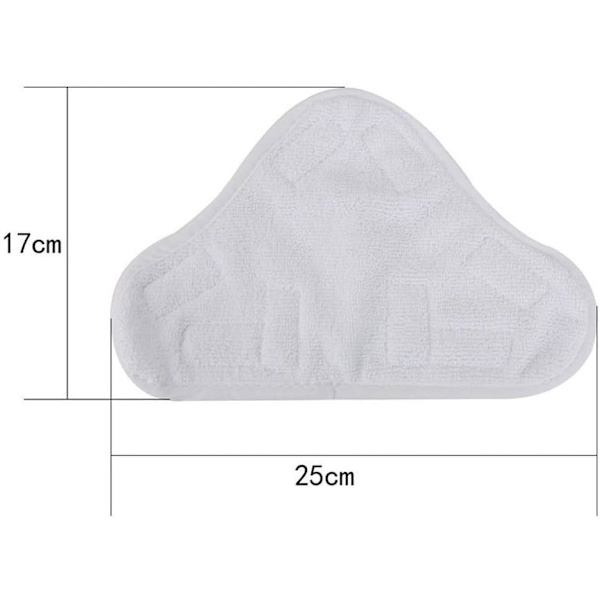 6 vaskbare mikrofiber-velcro-kluter til dampmopp, vaskbart trekk