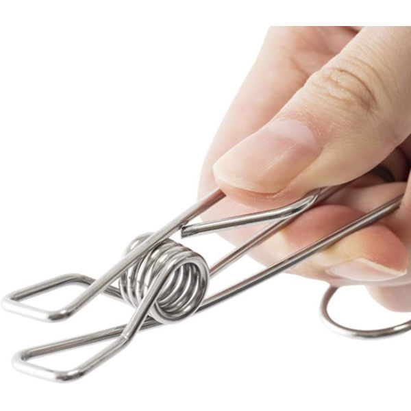 (50 stk rustfritt stål farge) Klesklyper klesklyper metall