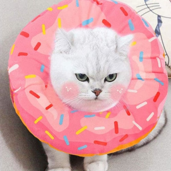 Katt Restitusjonskrage, Justerbar Myk Beskyttende Krage, Anti Bite P