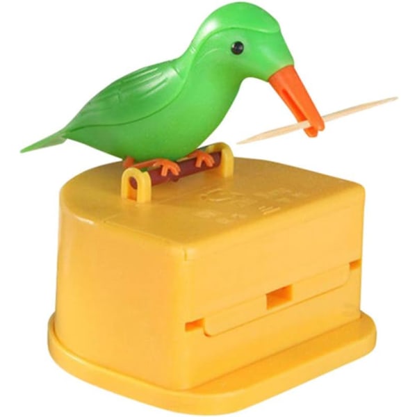 (Green)A cute bird shaped toothpick dispenser. Clean your teeth.