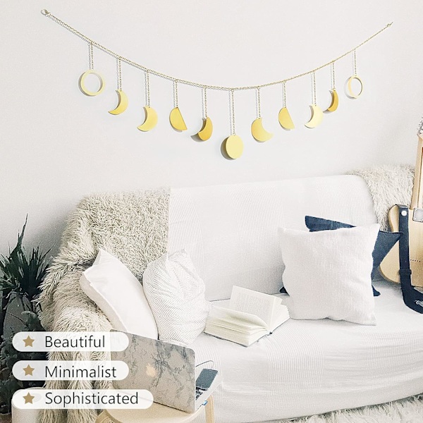 Månefas Garland, 13 PCS Månefas Garland Väggdekor, Bohemia