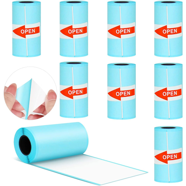 Selvklebende klistremerkepapirrull 9 stk termisk fotopapir for Pe