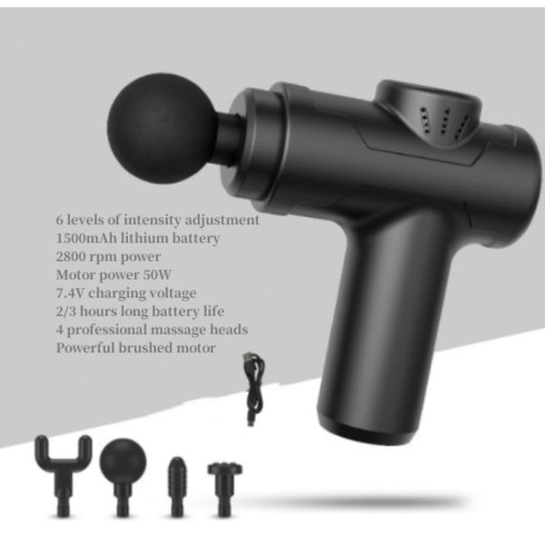 Massagepistol för muskler, professionellt massageinstrument för muskelavslappning