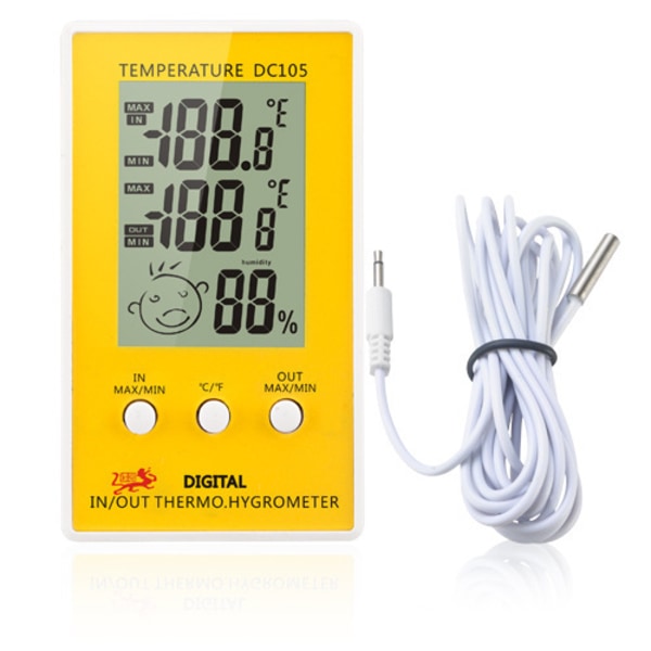 Digitalt hygrometer indendørs termometer, høj nøjagtighed temperatur
