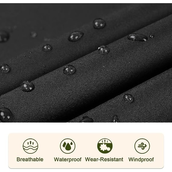 1 st Vuxen Poncho med Dragkedja Huva, Solid Färger, Regn Essential,
