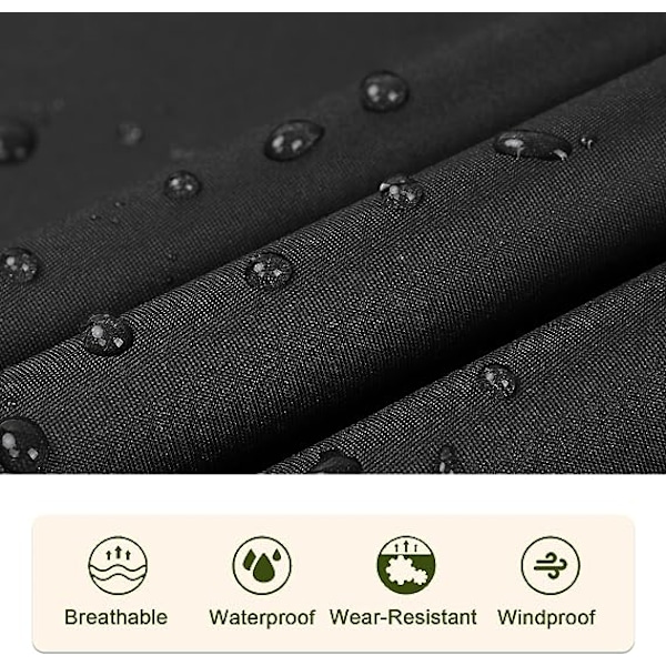 1 stk. Voksen Poncho med lynlås hætte, ensfarvet, regn essentials,