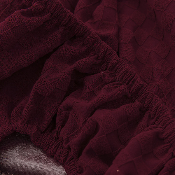 Viininpunainen 19 \"D x 19\" W x 2.5 \"H Ruutukuvio Jacquard Vedenpitävä
