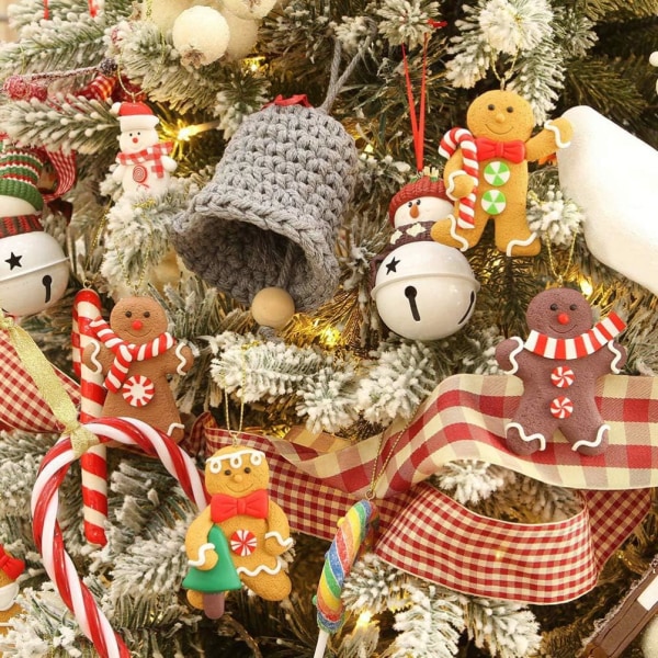12 st pepparkaksgubbe ornament julgransprydnader jul