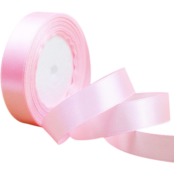 Pink sæt med 2 satinbånd 20mm