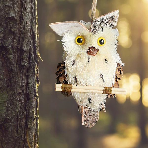 Pöllön riipus Macrame seinäkoriste Kudottu pöllö Joulukoriste Cra