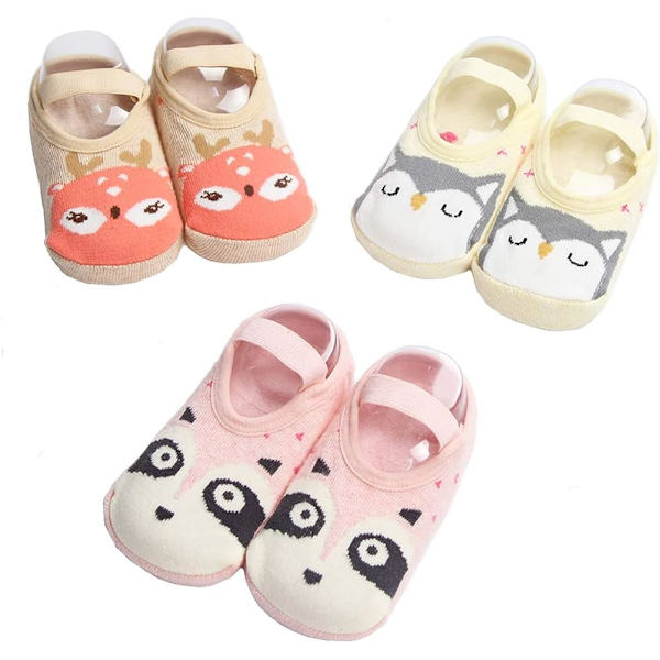 Baby Anti Slip Non Skid Strumpor Grepp för Spädbarn Småbarn Flickor Slipp