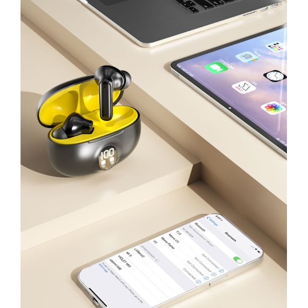 Filterløse Bluetooth-hodetelefoner, Bluetooth 5.3-hodetelefoner med 4