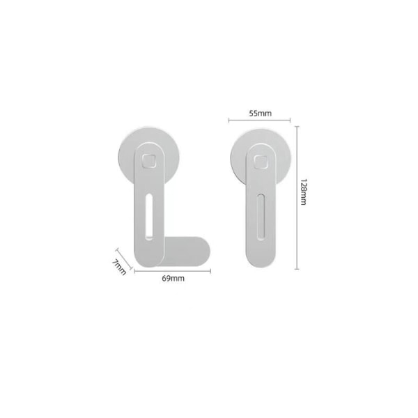 For Tesla Bil Telefonholder Magnetisk Sølv Aluminium Skjerm Henger