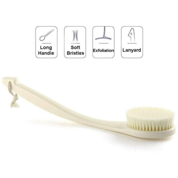 Back Brushed Shower Brush Women Shower Brush Curved Back Long Han