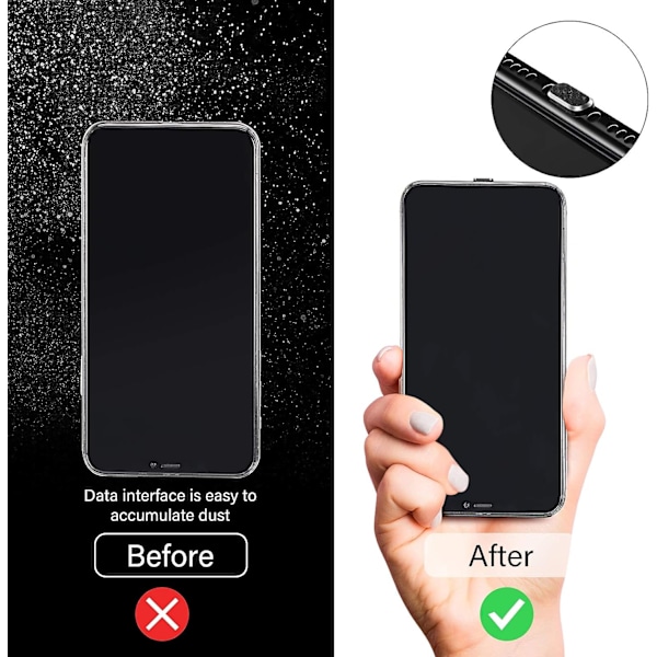 4-pack dammpluggar kompatibla med iPhone 11, iPhone 12 skyddar C