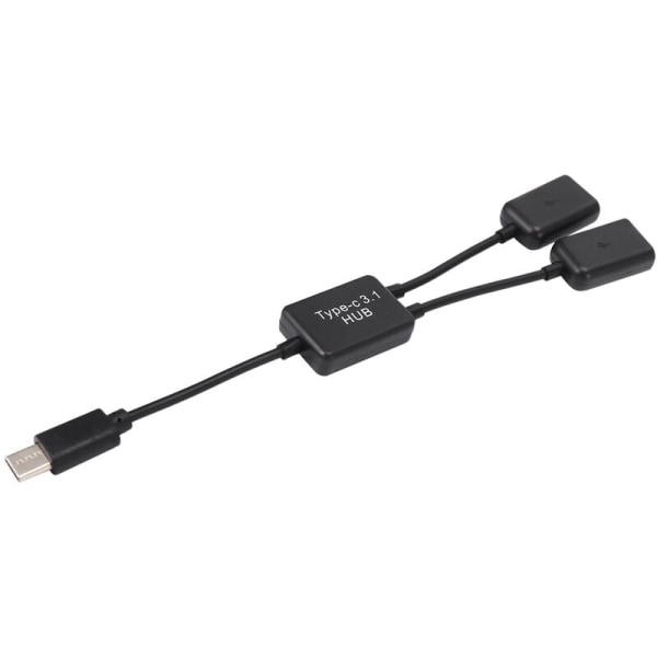 Tyyppi C Otg USB 3.1 Uros A Dual 2.0 Otg Latauskeskitin, 2 porttia