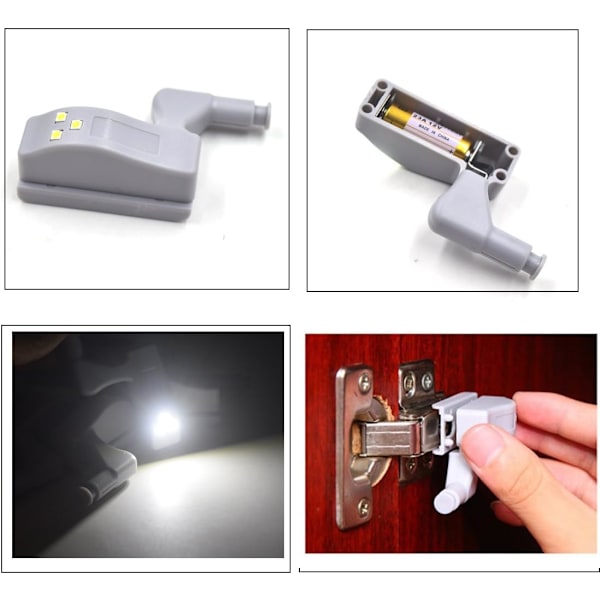 10 st LED-skåpsbelysning 12v 23A batteridriven sensorbelysning A