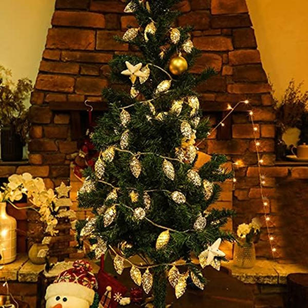 Julgran ljusslinga med tallkottar LED-ljusslinga julgran