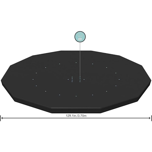 4-sæsoners poolcover til overjordisk rund pool, diameter 366 cm