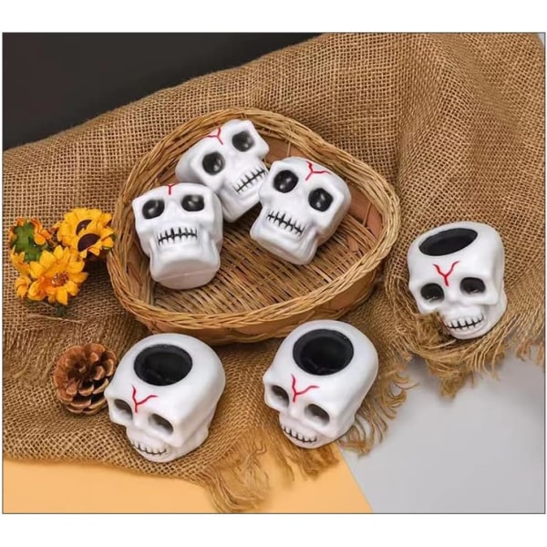 4 Pakke Halloween Skalle Plysj Leker, Søt Svart Flaggermus, Fidget Sensorisk