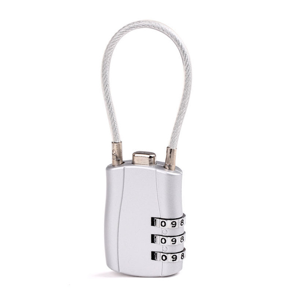 F8103 silver 17cm, säkerhetshänglås för rensningsförsäljning, reslås c