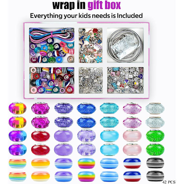 97 delar DIY armband set 8 ~ 12 år flicka julklapp c