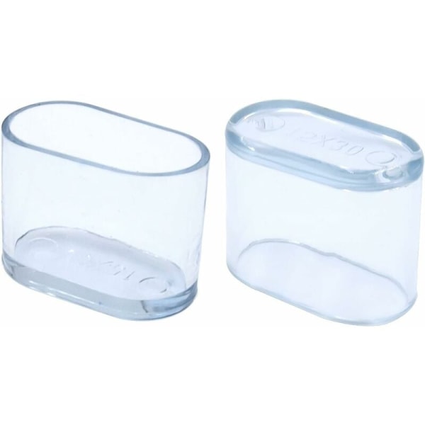 15 x 30 mm (1,5 x 3,0 cm) 20 kpl kirkkaat soikeat tuolinjalkahatut pehmeät