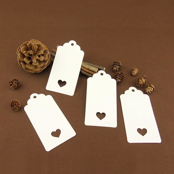 Julklappsetiketter i kraftpapper, 100 st presentlappar, 5,5 cm x 10,5 cm papper