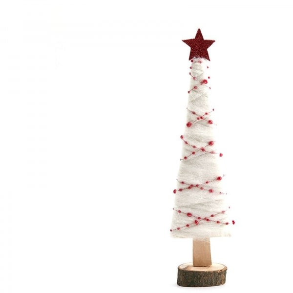 Ny Nordisk Jul Dekoration i Trä och Ullfilt - Tomte