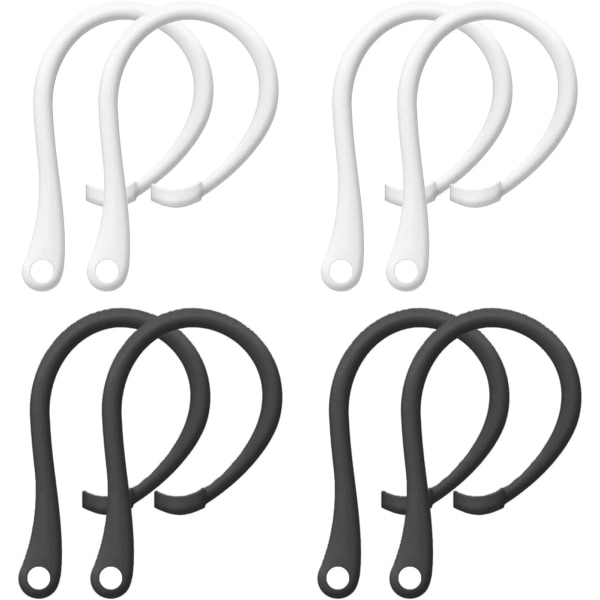 4 Pairs Silicone Anti-lost Ear Hooks Compatible with AirPods 3 &