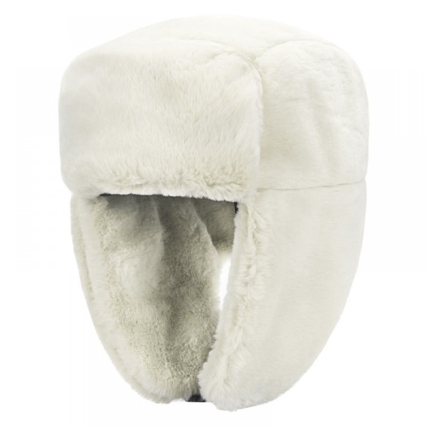 White winter earmuffs faux fur