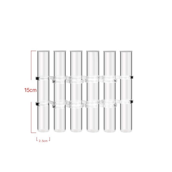 （6PCS）5.91in-0.98in Glass Flower Vases, Hinged Flower Test Tubeor