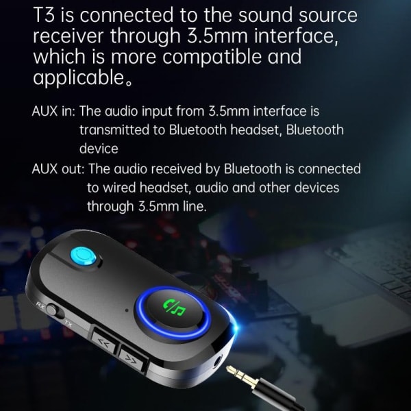 Trådlös Bluetooth sändare/mottagare handsfree AUX